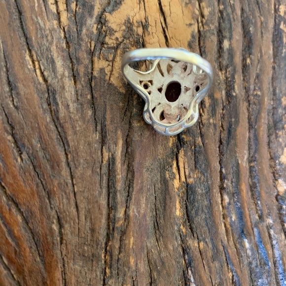 Garnet and Pearl Sterling Silver ring💍✨ - Picture 9 of 9